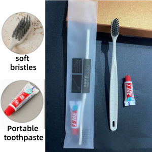 Disposable Toothbrushes and Toothpaste Separately Packaged Adult Soft Hair Toiletries 2-in-1 Hotel Supplies Travel Portable Toothbrush Set Soft-bristle Toothbrush