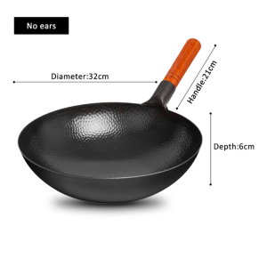 Onetwone handmade fish scale pattern woks Gas cooking Pot 32/34cm Stir-fry Pans for household Resturant Hiqh quality Durable woks