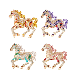 Sturdy Alloy Horse Pin Versatile Accessory for Scarf or Bag Embellishment