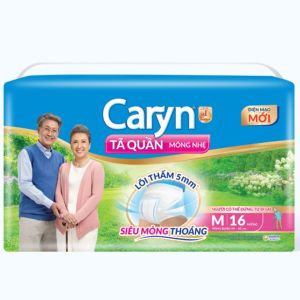 Tã Quần Caryn Mỏng Nhẹ Hương Bạc Hà Siêu Thoáng Đủ Size M32 L28 XL24 - Bỉm Tã Người Già - Thanh Ngân Stoer