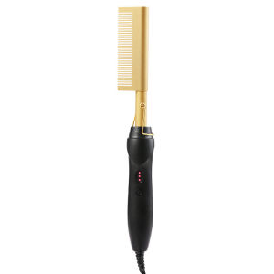 AE Electric curling comb 2-in-1 curling wand electric curling and straightening dual-use copper comb electric straightening comb