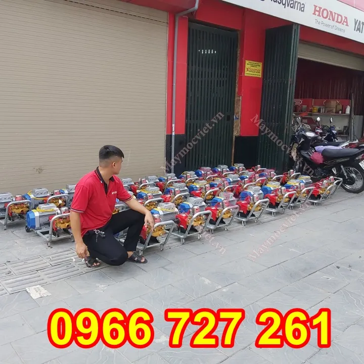 Máy rửa xe dây đai công suất 2HP sử dụng điện 1 pha