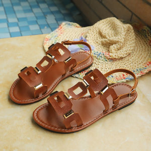 Free Shipping In Stock: WomenS Flat Metal Beach Sandals New Summer Style With Rivets Available In Plus Sizes Casual Open-Toe Sandals