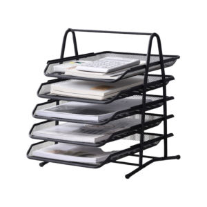 BELIEVE Best Value 5-Layer Metal Mesh Document Tray School Supplies Office Supplies Desktop Organization Large Capacity Sturdy Matibay File Holder Paper Rack Ready Stock Manila COD Fast Shipping Sulit Mura Sale 2026 Item PH