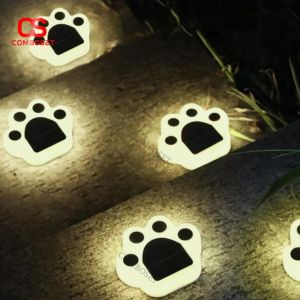 Đèn Cắm Cỏ Chân Mèo NLMT Ánh Sáng Ấm Trang Trí Sân Vườn