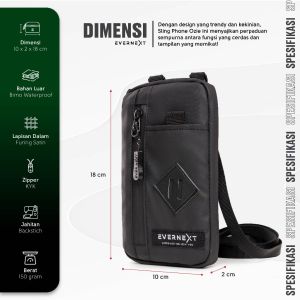 Tas Hp Pria Waterproof Distro Keren Premium Evernext Sling Phone Ozie Anti Air