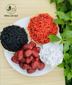 Trà Tứ Vị Dùng Hàng Ngày [ Dâu Tằm - Bột Sắn Dây - Táo Đỏ - Kỷ Tử ] Hàng chọn LoạI To.