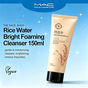🌙 THE FACE SHOP Rice Water Bright Foaming Cleanser 150 gentle & moisturizing cleanser