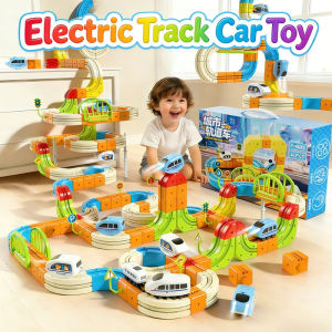 Electric Train Track Toy Flexible Railway LED Lights for DIY Hanging Anti Fall Design Creative Play