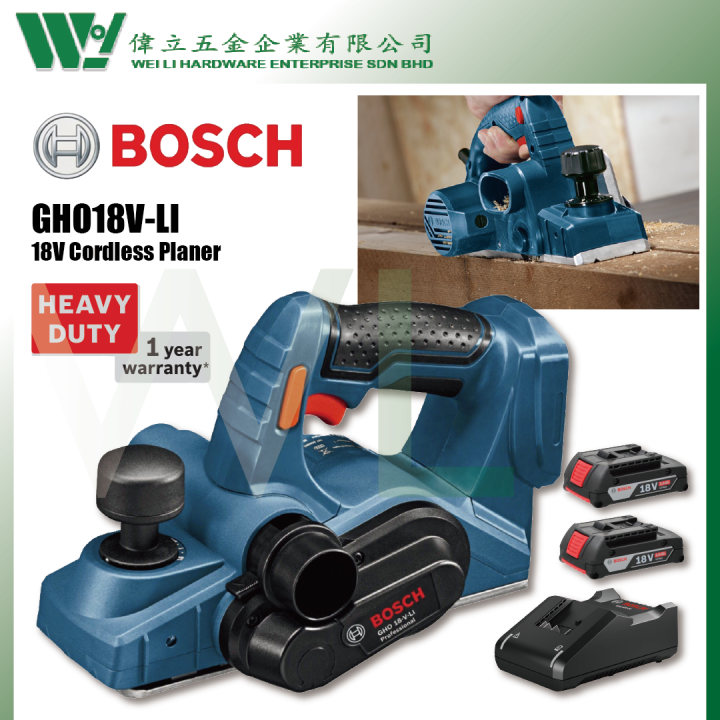 Bosch GHO18V LI Cordless Planer 18V mesin ketam kayu battery