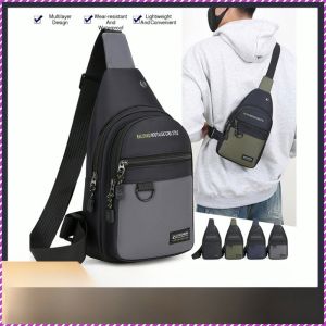 กระเป๋าคาดหน้าอกผู้ชาย สายรัดหนา มัลติฟังก์ชั่น กระเป๋าคาดเอว แนวทแยง ทนทาน พื้นที่เก็บข้อมูลหลายขนาด