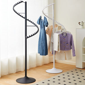 Rotating Storage Rack Floor-Standing Clothes Rack Multi-Functional Clothes Drying Rack Clothing Store Display Rack