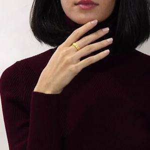 Chow Sang Sang 周生生 999.9 24K Pure Gold Cultural Blessings Mahayana Buddhism Adjustable Ring for Women & Men 90212R Price-by-Weight 4.49g Gold