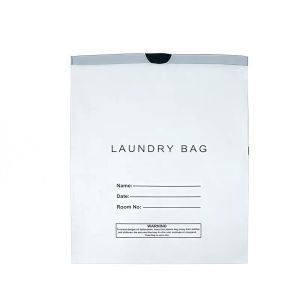 Disposable Laundry Bags Plastic Hotel Guest Clothes Storage Travel Translucent Drawstring Waterproof Hospital Homestay