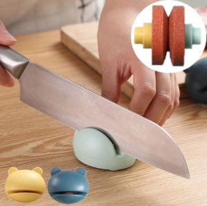 **2025 NEW** 3 pcs/set Multifunctional Grinding Cartoon grindstone Knife Sharpener for  All Types of Knives & Scissors  3 pcs Pengasah Pisau Batu Kisar Kartun Pelbagai Fungsi untuk Semua Jenis Pisau & Gunting 卡通磨刀器