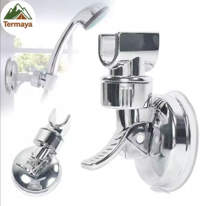Termaya Adjustable Shower Head Holder Removable Suction Cup Shower Head Bracke Wall Mounted Handheld Sprayer Head Holder