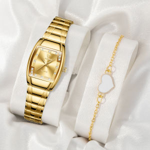 LIEBIG【Buy1 Get 3】Original Relo Watch for Women Waterproof Brand Gold Rhinestone Dial Watch Women Casual Watches Sale Gift