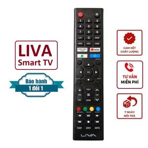 Điều khiển tivi LIVA smart loại sịn phím êm remote tv liva