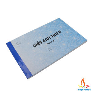 Giấy giới thiệu có ranh xé 13x19cm loại tốt THIỆN PHƯỚC