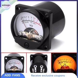 Aokago 6-12V แผง VU เมตรหลอดไฟอุ่นกลับแสงบันทึกเสียงระดับ AMP Meter