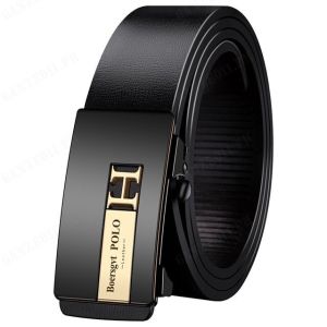 Genuine leather automatic buckle all-match belt