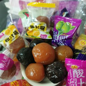 บ๊วยหวาน บ๊วยรวมรส Sweet plum dried fruit Prune Peach บ้วยคละรส ผลไม้อบแห้ง ลูกพรุน ท้อ เชอร์รี่  500g- 1000.g