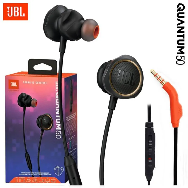 JBL Quantum 50 Wired In-Ear Gaming Headphones 300 Ohm Impedance