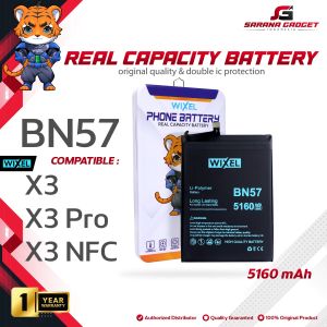 WIXEL ORIGINAL Baterai XiaoMi Pocophone Poco X3 Pro X3 NFC BN57 Batre Batrai Battery BN 57 Handphone HP Double Power Ori Phone