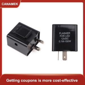 【CANAMEK 】 Motorcycle Accessories 2 Pin LED Flasher Relay With Buzzer 12V Adjustable Frequency Of Turn Signals Blinker Indicator Relays