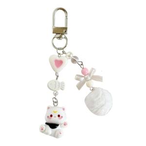Exquisite Cats Decorations Bag Pendant Key Hanging Ornament Alloy Texture Key for Various Styles Combinations