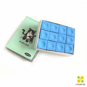 CLM ชอล์กฝนหัวคิว สีน้ำเงิน กล่องละ 12 อัน Billiard Chalk