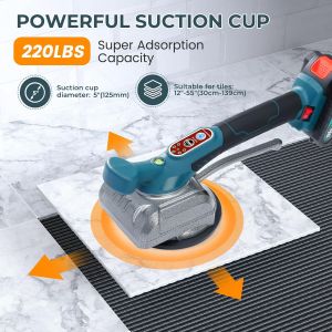 Alat Perata Keramik 6 tingkat Getaran Mesin Pembuat Ubin Vibrator Alat Pasang Keramik Lantai Mesin Ubin Memasang Mesin Getar Keramik Granit Kaca Pengisap Ubin Perata Keramik Untuk Area Ubin Besar Alat Lantai Pasang Keramik Elektrik Cangkir Hisap Vibrator