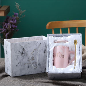 Cute creative water cup marble ceramic cup couple cup coffee wedding gift