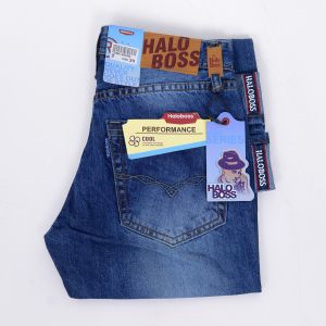 Celana Jeans Panjang Pria Model Standar Reguler Premium Salvadge Accent HALOBOSS Denim High Quality 28 sampai 38