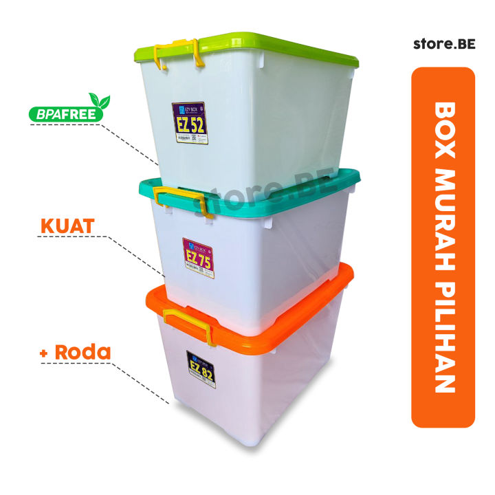 Container Box plastik CB 75 52 45 Liter Boks Penyimpanan Serbaguna BPA ...