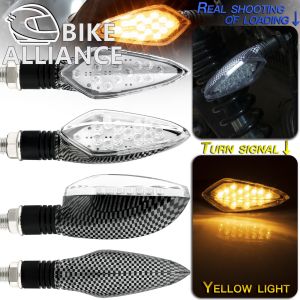 ✔READY STOCK✔ CARBON SHIELD STYLE 16 LED TURNING SIGNAL LIGHT UNIVERSAL Y15ZR Y15 Y125Z RS150 RS150R WAVE EX5 LC135