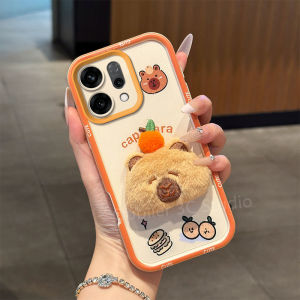 Phone Case OPPO Reno14 F Reno14 Pro Reno 14 14Pro 14F 5G New Design Cartoon Cute 3D Stereoscopic Casing Capybara Beaver Patrick Lens protection Silicone Soft Cover with Lanyard