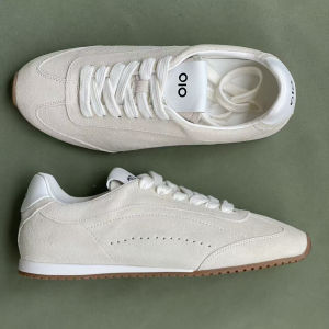 aloygsunset Thin-soled flat casual sporty retro suede womens shoes with soft upper and soft sole