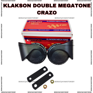 KLAKSON HORN KEONG DOUBLE CR7 CRAZO MEGATONE WATERPROOF MOTOR MOBIL POWERTONE
