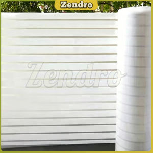 ZEO 45×100cm Static Striped Frosted Window Film Non-Adhesive Static Cling Privacy Glass Sticker