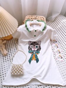 Váy thun cổ bèo bé gái xinh xắn 10-18kg