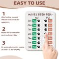 Dog Feeding Reminder, Dog Fed Sign Tracker -Daily Am/Pm Chart Slider Sign forFeeding and Pill Reminder, Easy to Use On Fridge Or Wall with Adhesive and Magnet,Pet Supplies. 