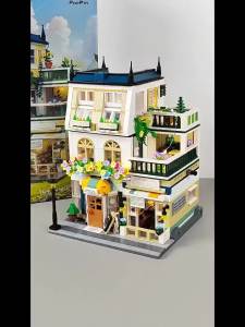 Garden Hotel Model Building Blocks City Street House Construction Micro Bricks Display Toys Child Boys Christmas Gift for Kids