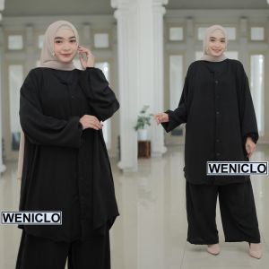 WAVE ONE SET SUPER JUMBO LD 150 dan 130 CRINKLE PREMIUM SETELAN ADEM MUAT BB 100-150 KG  5L 6XL POLOS SIMPLE