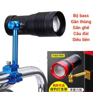 Pat Gắn Đèn Trợ Sáng - bass Lắp Ghế Câu cá  Thùng Câu đài Chuyên Dụng xoay 360