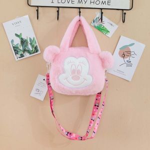 DYJKOUG Bear Plush Melody Shoulder Bag Cinnamoroll Micky Mouse Stitch Wrist Handbag Portable Shopping  Bag Hellokitty Message Bag Shopping