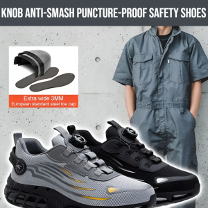 Knob Anti-Smash Puncture-Proof Safety Shoes Safety Shoes Men With Steel Toe Cap Protective Shoes Indestructible Outdoor Sports Work Shoes