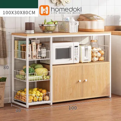 Homedoki Rak Dapur Serbaguna / Kitchen Rak / Rak Oven / Rak Microwave / Rak Dapur Susun Minimalis / Rak Serbaguna Minimalis / Meja Dapur