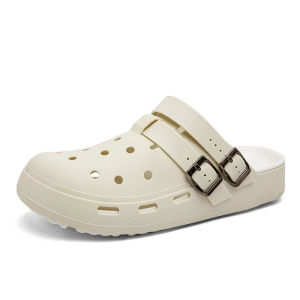 MenS Jelly Sandals For Outdoor Wear Thick-Soled Non-Slip Beach Clogs Casual Closed-Toe Slippers