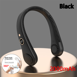 🔥【SG READY STOCK】🔥 2023 Portable Fan USB Rechargeable Bladeless Fan Fan Outdoor Mni Hanging Neck Fan 5 Speeds Adjustable